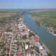 Aerial View Of Sulina City Harbor And The Danube Flowing Into The Black Sea - VideoHive Item for Sale