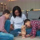 Happy Family Mother and Two Sons Having Fun Time and Playing Jango - VideoHive Item for Sale