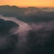 Aerial video of a foggy morning over river valley - VideoHive Item for Sale