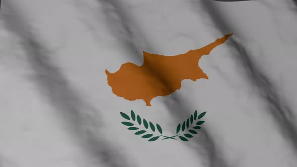 Cypriot flag waving in the wind.