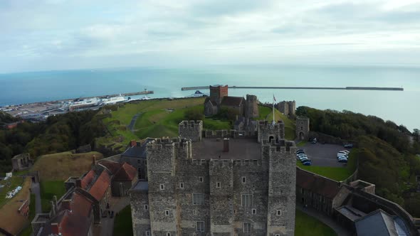 Aerial View of the Dover Castle