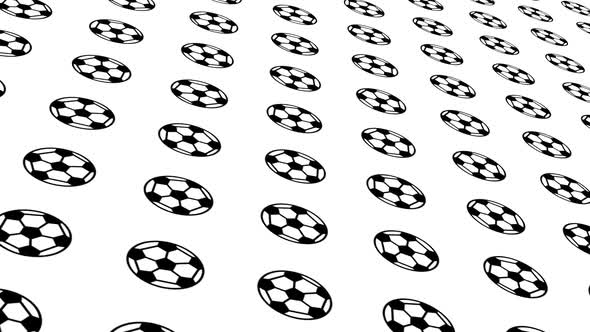 Football  Animated Background Pattern On White Background