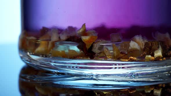 Timelapse of Brewing Purple Drink in Bottle