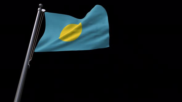 Palau Flag With Alpha Channel  4K