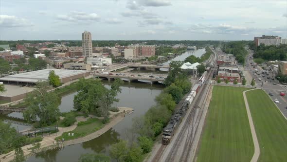 Freight Train And The Fox River