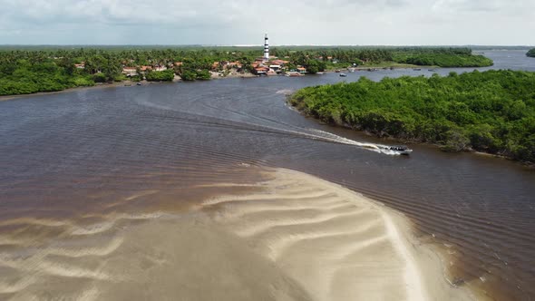 Brazilian landmark rainwater lakes and sand dunes. Lencois Maranhenses Brazil.