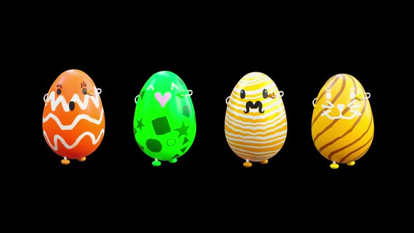 27 Easter Day Eggs Dancing HD