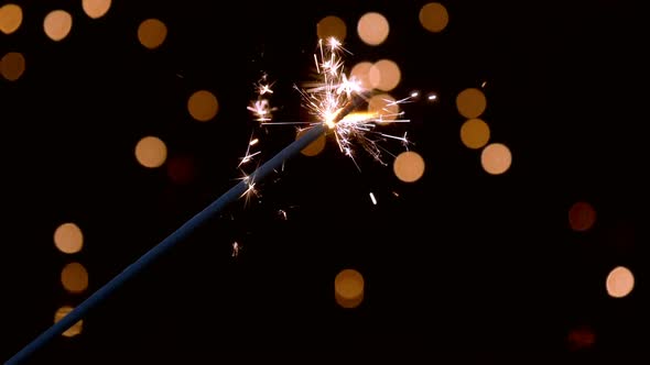 Sparkler Burning