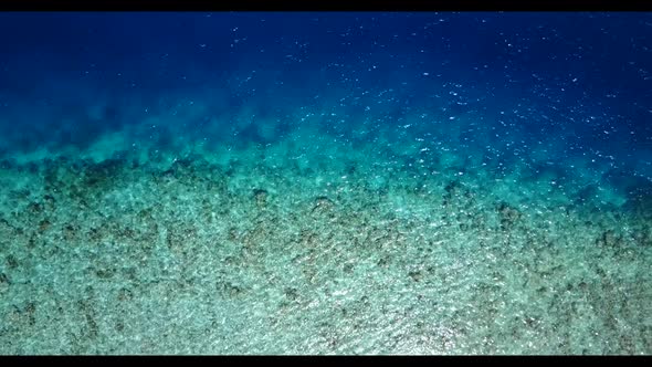 Aerial top view nature of luxury resort beach break by transparent sea with white sandy background o