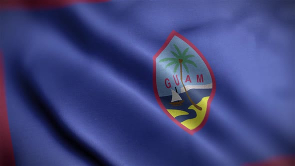 Guam Flag Textured Waving Close Up Background HD