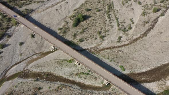 Car passing on a bridge