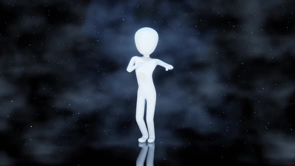 Androgynous Character Rumba Dancing Motion Graphics Background