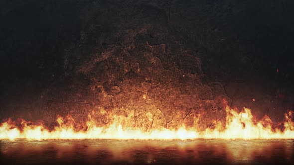 Fire And Stone Cinematic Background Loop 4K alt