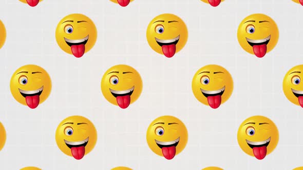 Stuck-Out Tongue Winking Face Smile Emoji Background