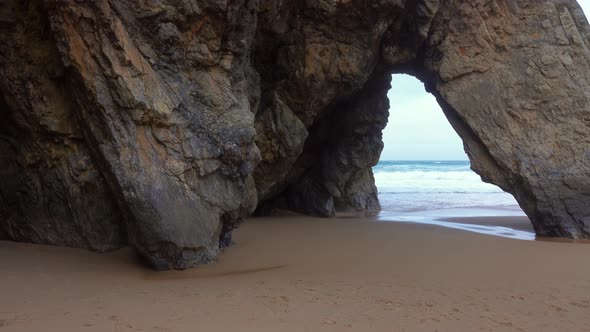 Praia Da Adraga Sandy Beach in Portugal