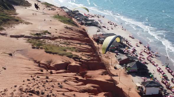 Northeast Brazil. Canoa Quebrada Beach at Ceara state.