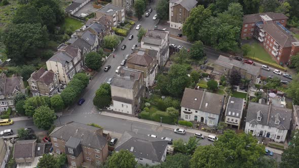 London Town Streets and Rooftops. Typical English Neighborhood. Crystal Palace