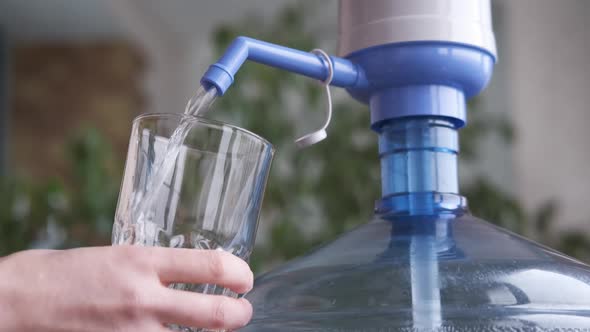 Pouring water pump. 