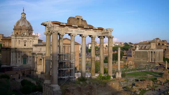 Roman Forum in Rome , Italy