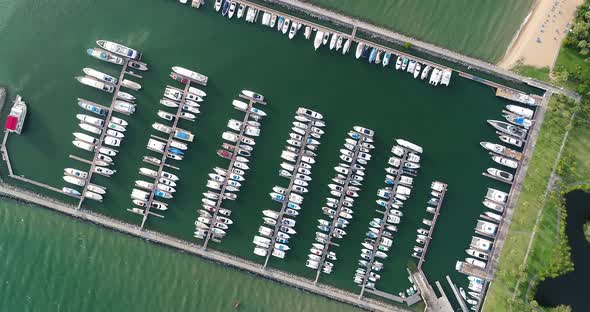 Aerial view Flying Pattaya beach Thailand