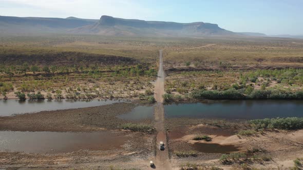 Pentecost River Crossing, Gibb River Road, Western Australia 4K Aerial Drone