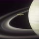 Saturn And A Spacecraft Orbiting The Planet And Its Ring System - VideoHive Item for Sale