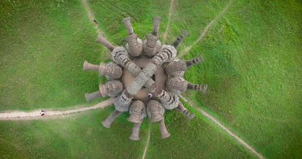 Art Object in the Kaluga Region, Russia. Aerial