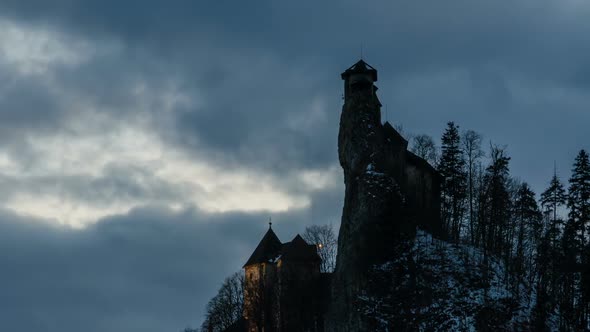 Dramatic Clouds over Nosferatu Castle Tower