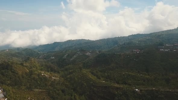 Mountain Landscape with Farmlands Bali Indonesia