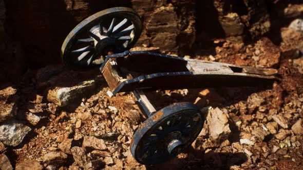 Ancient Historic Gun in the Stone Canyon