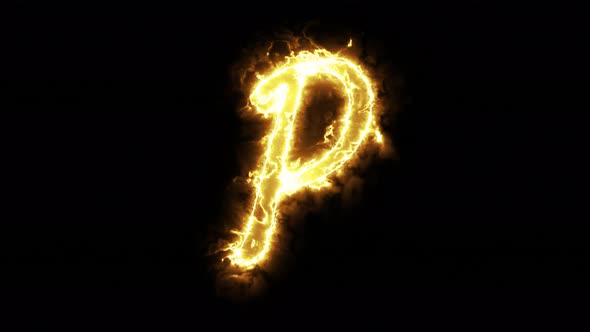 Burning Letter P