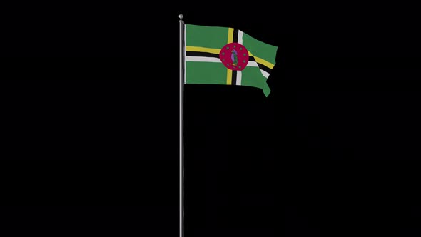 Dominica Flag Pole Loops With Alpha