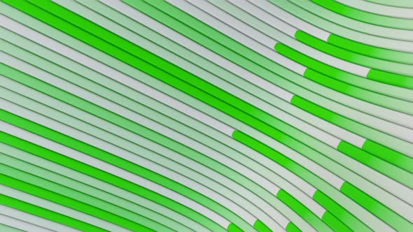 Fast Moving Green Lines 3d Render Animation Background