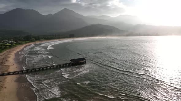 Hawaiian Bay With Covered Dock - Pan