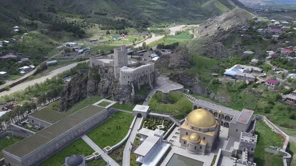 Aerial View of Rabati Fortress in Akhaltsikhe, Georgia