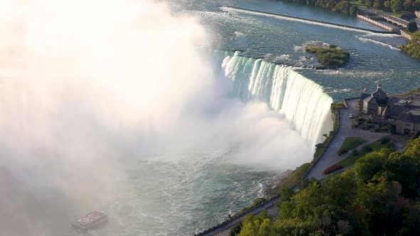 Niagara Falls aerial view on a sunny day