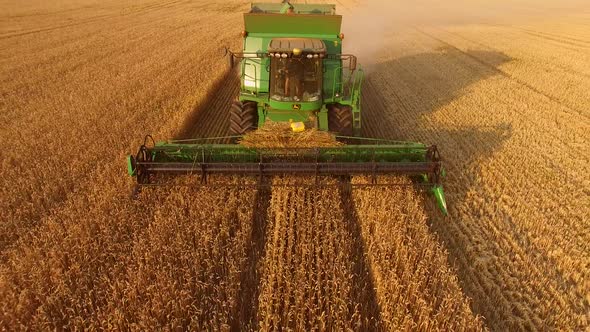 Front View of Combine Harvester