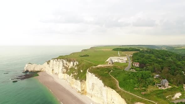 Etretat and Normandy coastal line.France