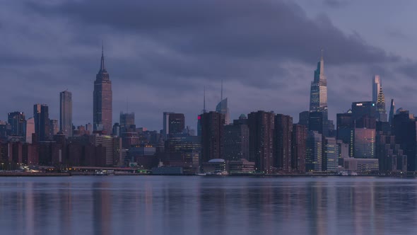 Midtown Manhattan night to day time lapse