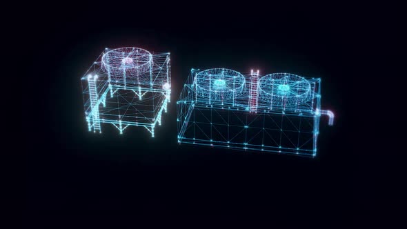 Big Aircon Hologram Rotating 4k alt