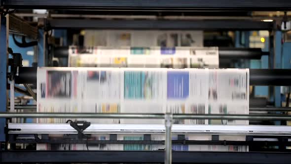 Making Newspapers on Printing Press