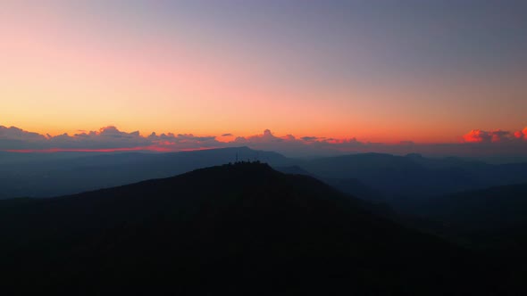 4K Aerial drone of beautiful valley between mountains.