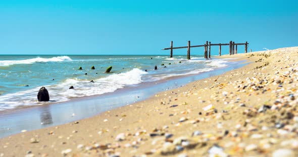 Beautiful beach on the Black Sea