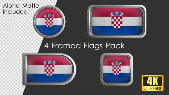 Framed Croatia Flag Pack