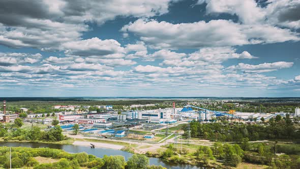 Aerial View Of Small Town