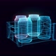 Wooden Crate With Jars Hologram Rotating 4k - VideoHive Item for Sale