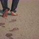 Exhausted Barefoot Man Walking in Desert - VideoHive Item for Sale