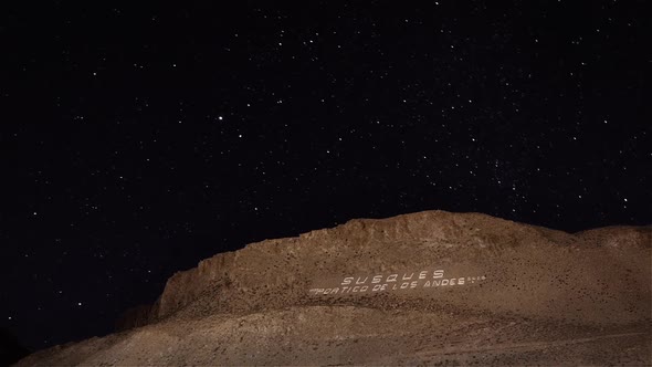 Milky Way over a Hill in the Altiplano Region.