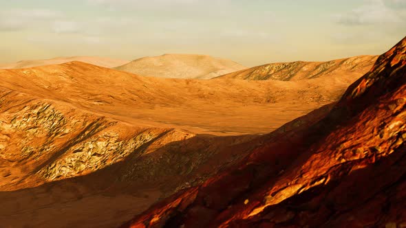 Sand Dunes at Sunset in the Sahara Desert