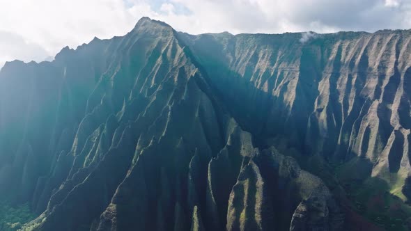 Napali Coast Helicopter View Incredible Place for Visit on Kauai Hawaii Island